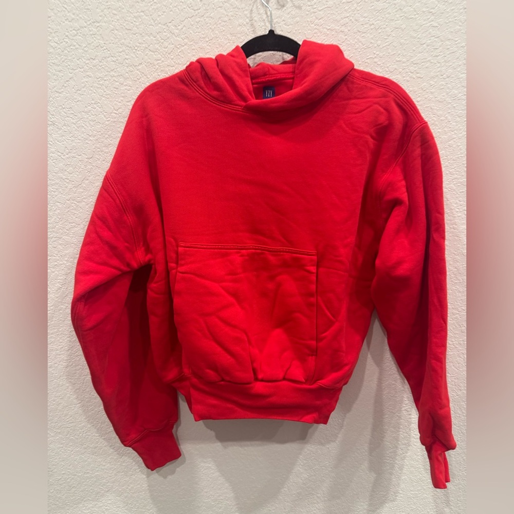 Yeezy Gap Hoodie - BLANK HEAVYWEIGHT (double layered) - Red - Size S